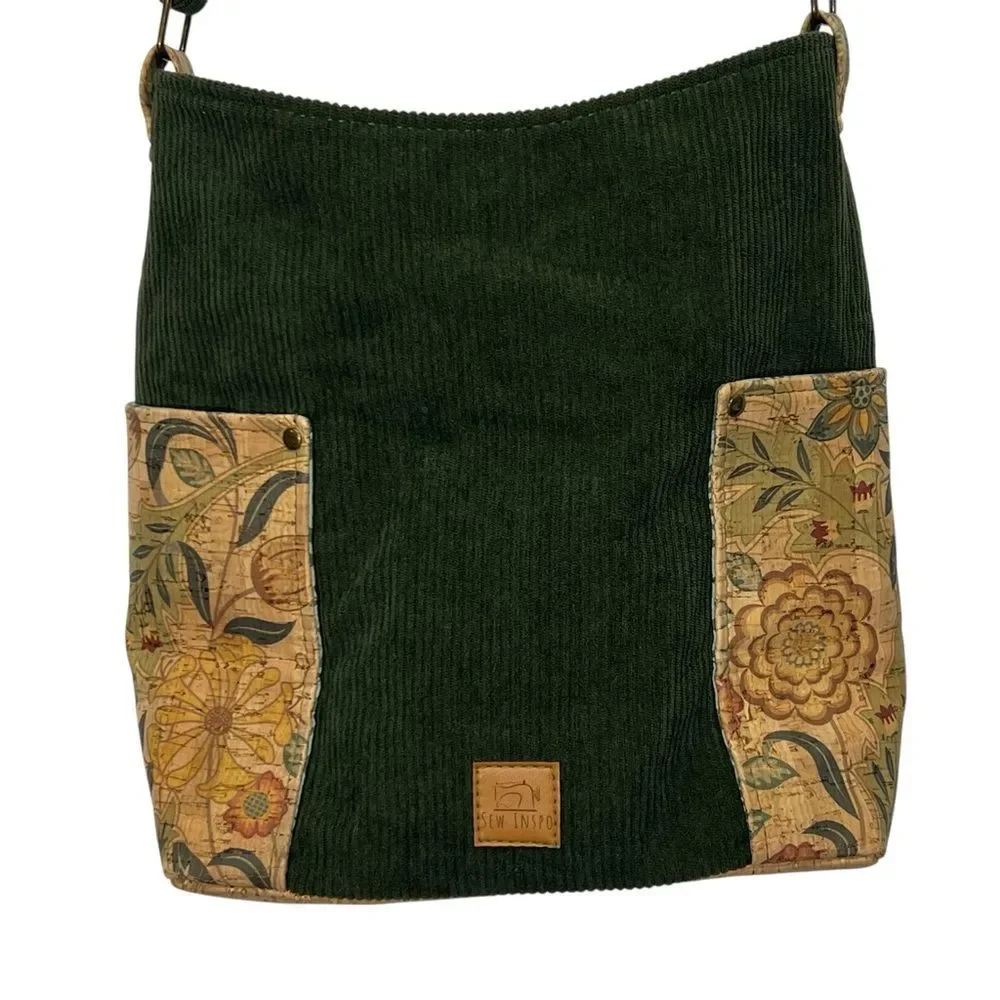 Green Corduroy sewn in Tote Bag - Picture 2 of 13